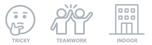 Tricky indoor team building activity